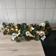 Große Künstliche Pflanze Girlande mit Lichterkette