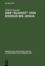 Wilhelm Rudolph Der "Elohist"