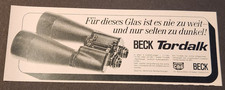 47. Beck & Söhne Kassel Fernglas Feldstecher CBS Tordalk Werbung Reklame 1973