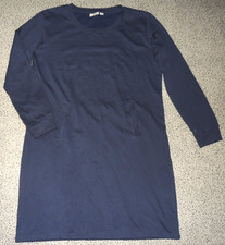 Damen Sweatkleid Langarm Dunkelblau ungefüttert Gr. L 44/46 Bluemotion