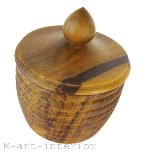 Runde dose holz olivenholz - dose,