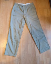 HERRENHOSE OLIVE CHINO TYP ROM WEICH SAMTARTIG GR 50 BUNDW. 86 US GB 34 KNÖPFE