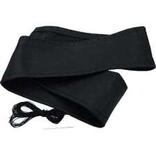 Lenkrad Schoner Bezug echt Leder perforiert Schwarz Schnüren 37 38 39 cm