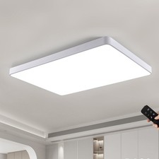 LED Deckenleuchte dimmbar mit Fernbedienung 90W Deckenlampe Weiß Rechteckig90*55