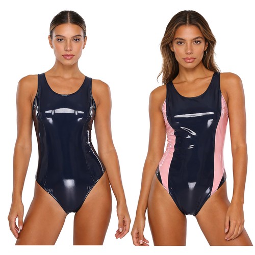 Damen leder bodysuit - de,