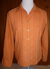 Erfo Bluse Langarm Muster-Mix Biesen orange Gr. 40 ***NEU