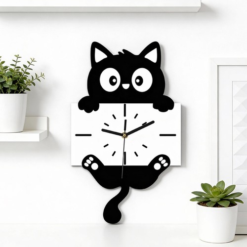 Katzen wanduhr leise - katzen-wanduhr,,