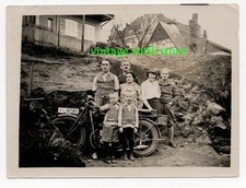 Foto FN Motorrad Oldtimer Familie um 1930