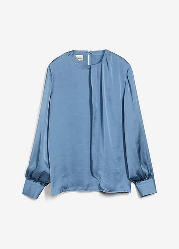 Satinbluse 54 wellenblau - gr.,
