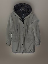 Reset Damen Parka Jacke Grün Gr.40 mit Kapuze Polyester Baumwolle