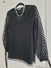 Festliche schwarze  Bluse   Gr