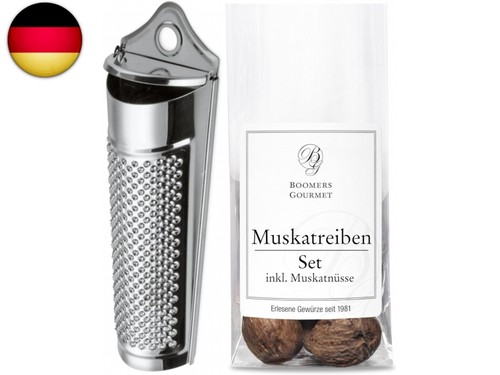 Muskatreibe mit behälter und - mit,