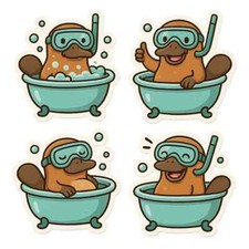 Schnabeltier Sticker Set