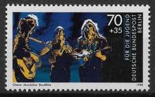 Berlin 1988 ** Mi 809 Jugend musiziert 70Pf Trio Gitarre Flöte Wettbewerb 0241E