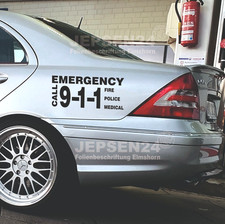Aufkleber Police 911 Emergency