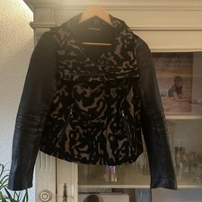 Lederjacke Diane Von Fürstenberg Gr. S Feinstes Butterweiches Lammleder u. Wolle