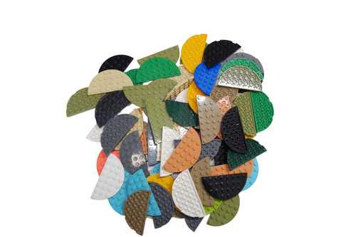 Lego plate round halbrund - plate, /