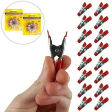 16 MINI CLIPS ROT KLEIN METALL