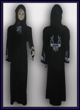 geschlossener Abaya mit Stehkragen v. Größe Gewand Tunika Islam Hijab A269