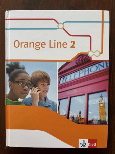 Orange line schulbuch klasse - orange,