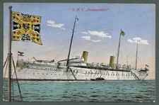 DR, 1914, Bremerhaven, S.M.Y Hohenzollern, PK, Briefstempel Kaiserliche Marine