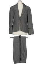 Strenesse Anzug Damen Kostüm Set Zweiteiler Gr. EU 36 Schurwolle Grau #yhg22ml