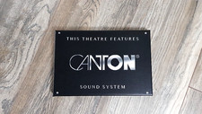 DOLBY VISION/ATMOS/DTS X/CANTON/YAMAHA/DENON/Leinwand 20x30 cm Schild Logo/Bild