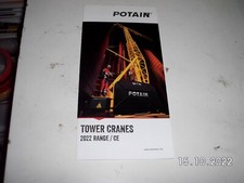 POTAIN TOWER CRANES 2022 RANGE/CE FLYER BROSCHÜRE 8 SEITEN 2022