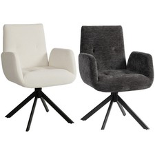 HOMCOM Sessel Drehbar Loungesessel mit Armlehne, Wolle-Leinenoptik