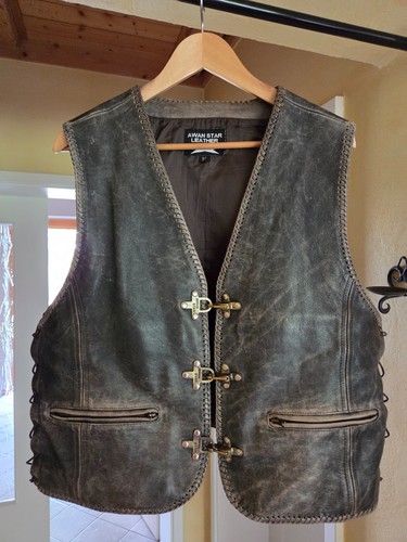 Herren lederweste biker - herren-,