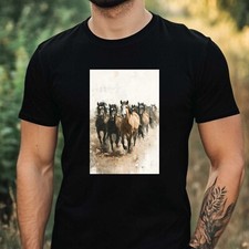 Herren T-Shirt Pferdeherde