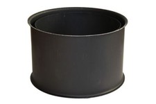 Ofenrohr Doppelwandfutter Kaminrohr Rohrelement Wandfutter 2mm schwarz 6 DN