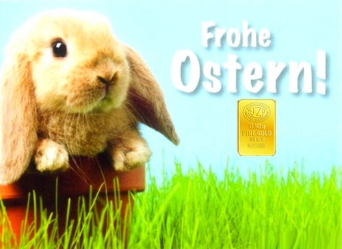 Frohe ostern goldbarren 1g - frohe, 0,1g