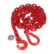 Forstkette G80 4 m mit Forsthaken Rückekette 8 mm Forstzugkette Forstkette Haken