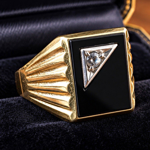 Herren siegelring gelbgold 333 - siegelring,