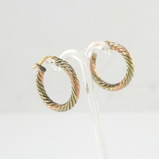 Creolen gedreht 585/- 14k Rosé- Gelbgold Ø ca. 2,1 cm  -1331