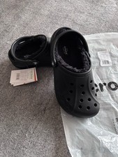 Baya Lined Clog Hausschuhe schwarz Gr. 38-39 oder M6 /W8