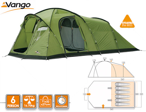 Campingzelt sitzer vango - 6-sitzer,