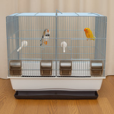 Vogelkäfig beige 54x39x47 cm