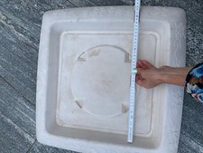 Untersetzer, Blumenkübel, Pflanzen, Blumentopf, weiß 38x38 cm, Topfuntersetzer