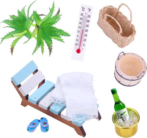 Miniatur strandkorb set - miniatur,
