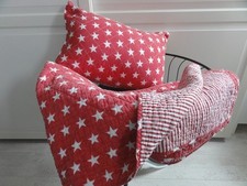 Ib Laursen Tagesdecke Quilt Steppdecke Kissen Sterne Shabby Chic Dekokissen