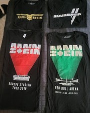 RAMMSTEIN FAN PAKET: TOUR SHIRTS, T-SHIRTS, BECHER , ARMBAND, MASKE, ANSTECK PIN