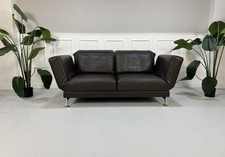 Brühl Moule Designer Sofa Leder Couch hochwertig Schlaffunktion Braun Rollen