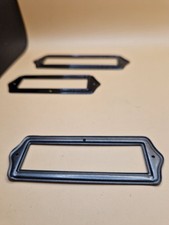 Antik Etikettenhalter 90-130mm SCHWARZ Vintage Etikettenrahmen Altbestand