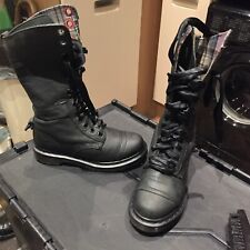 Dr Martens 1914 Triumph Dark Mirage Nappa Plaid Leder Stiefel UK 4 EU 37