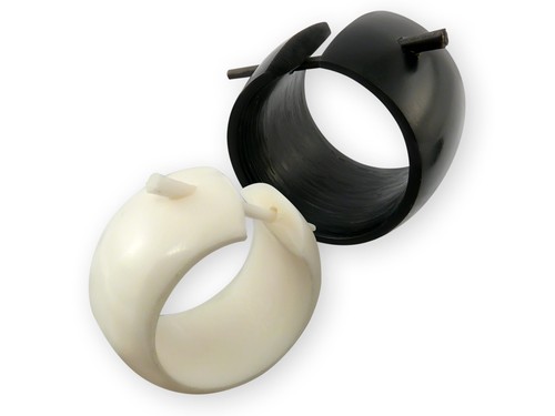 Horn knochen creolen ohrringe - horn,