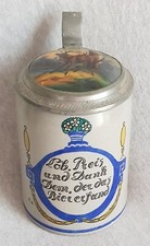 Marzi & Remy, Franz Ringer, Jugendstil Krug mit Keramikeinlage, um 1910