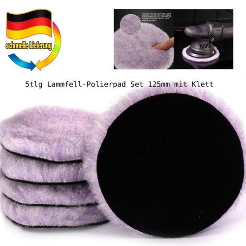 5tlg lammfell polierpad - lammfell-polierpad, set