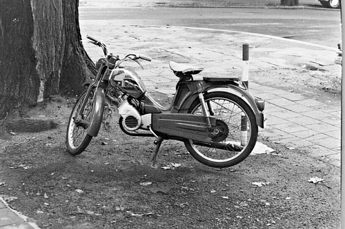Altes foto negativ moped - altes,